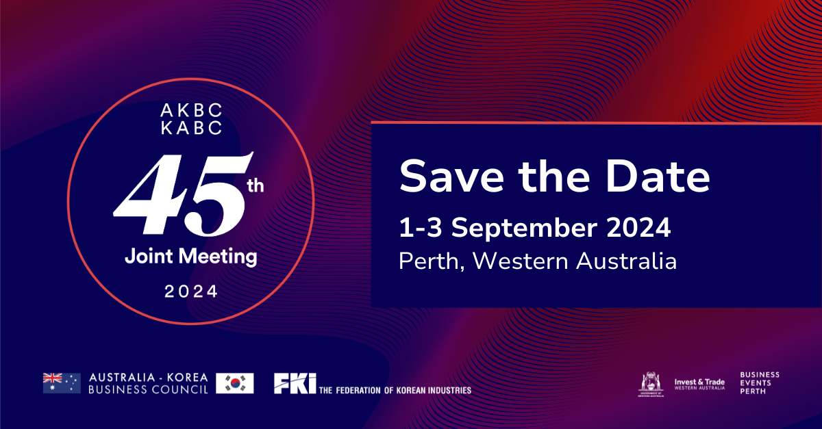 The 45th AKBC-KABC Joint Meeting 1-3 September 2024, Perth, Western Australia